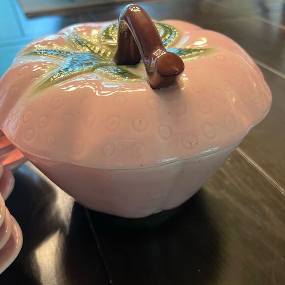 Vtg MCM CALIFORNIA CA Pottery 1940s Belmar Pink Strawberry Lazy Susan Party
Dish - Picture 15 of 16